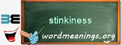 WordMeaning blackboard for stinkiness